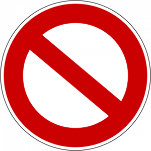 Ein Verboten-Schild